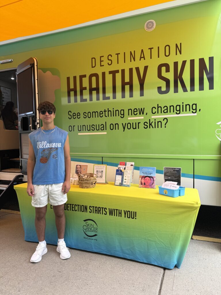 Jake Schweitzer at a fundraiser he created for The Skin Cancer Foundation